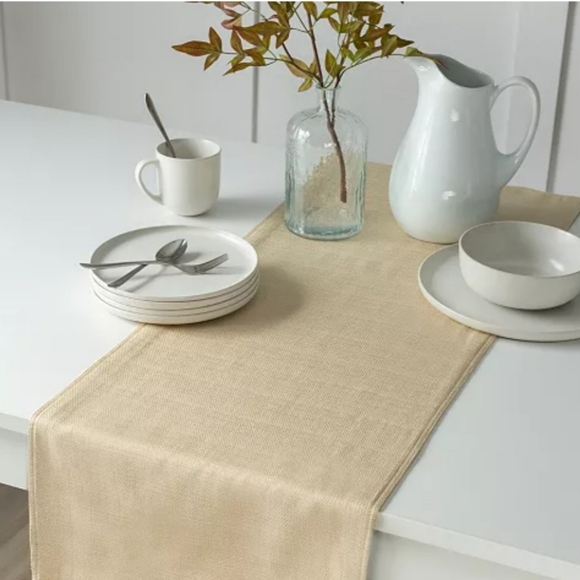 NEW BENSON MILLS Madison Solid Table Runner, 16" x 80 Gold - Picture 2 of 8